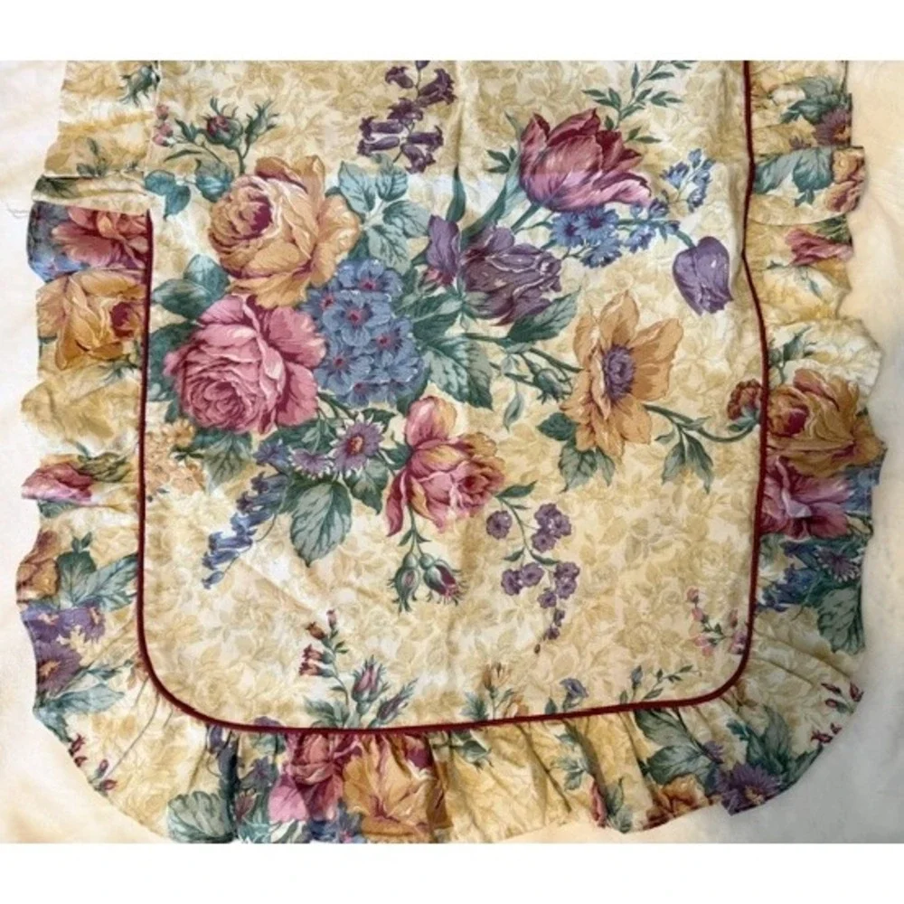 Pair of Floral Ruffled Pillow Shams Cottagecore Farmhouse, Dan River